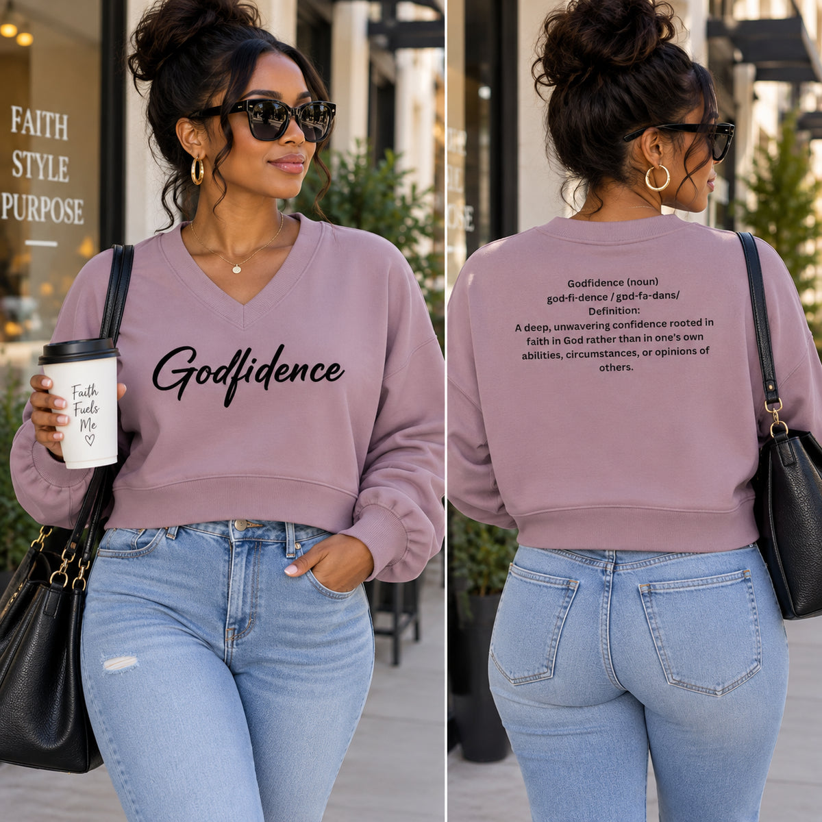 Special Order: Women’s Crop V-Neck Sweatshirt