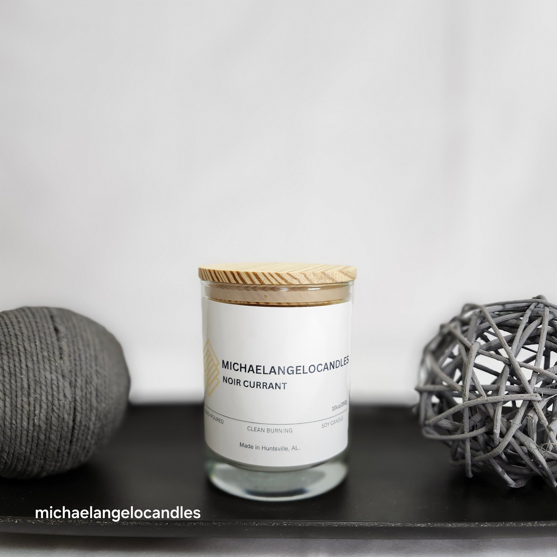 Noir Currant - Soy Wax Candle 11oz with Lid