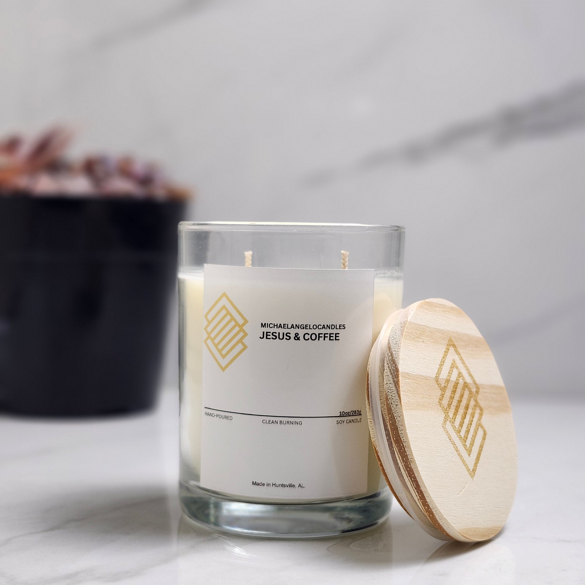 Jesus & Coffee - Soy Wax Candle 11oz with Lid