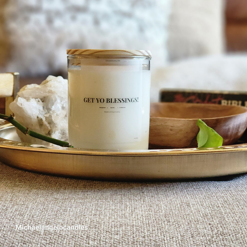 Get Yo Blessings! - Soy Wax Candle 11oz with Lid