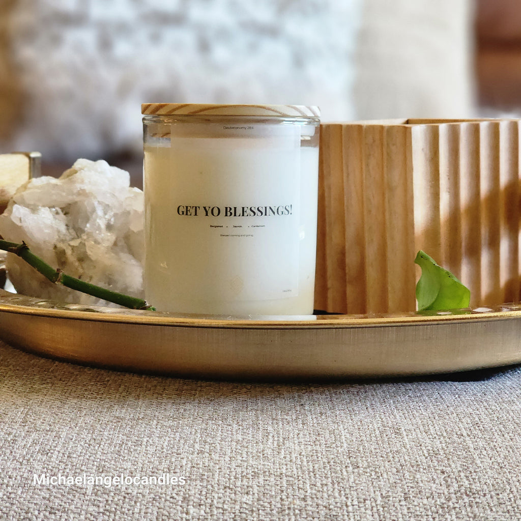Get Yo Blessings! - Soy Wax Candle 11oz with Lid