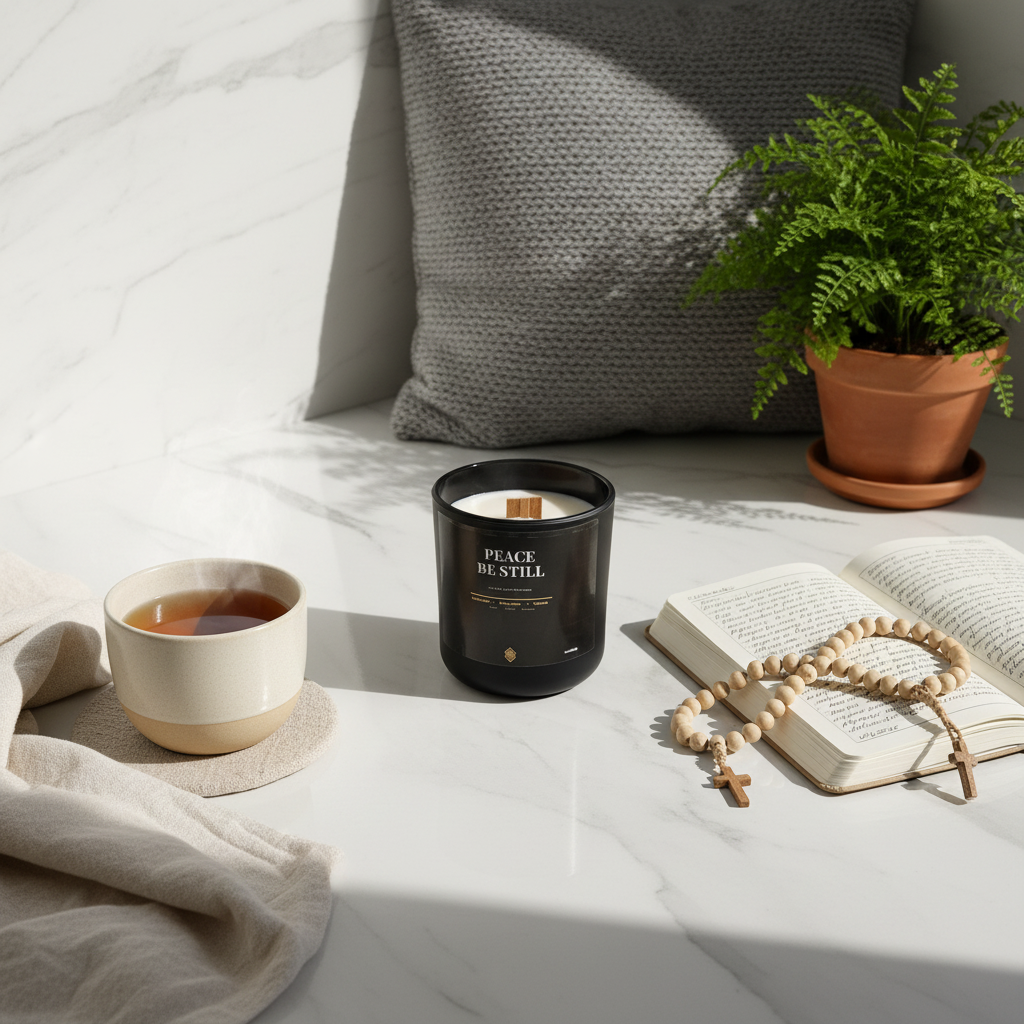 Peace Be Still 13oz Soy Candle with wood wick