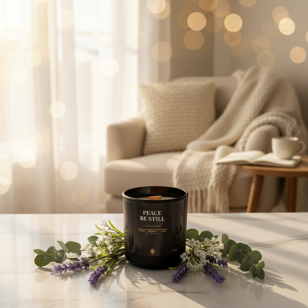 Peace Be Still 13oz Soy Candle with wood wick