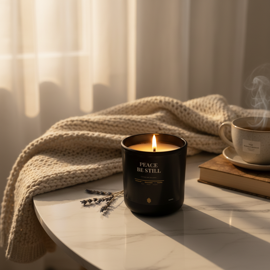 Peace Be Still 13oz Soy Candle with wood wick