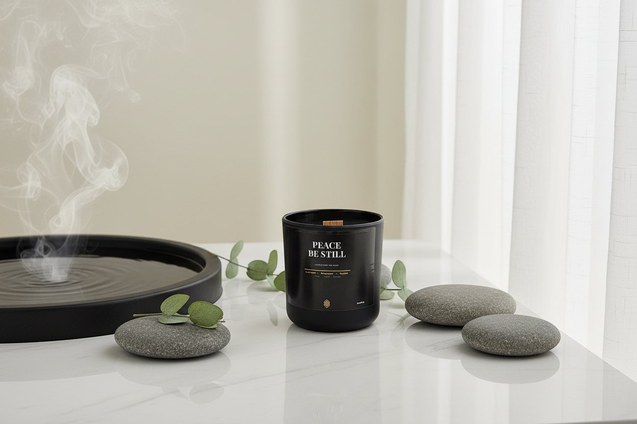 Peace Be Still 13oz Soy Candle with wood wick