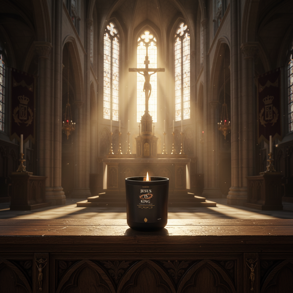 Jesus Is King 13oz Soy Candle with wood wick