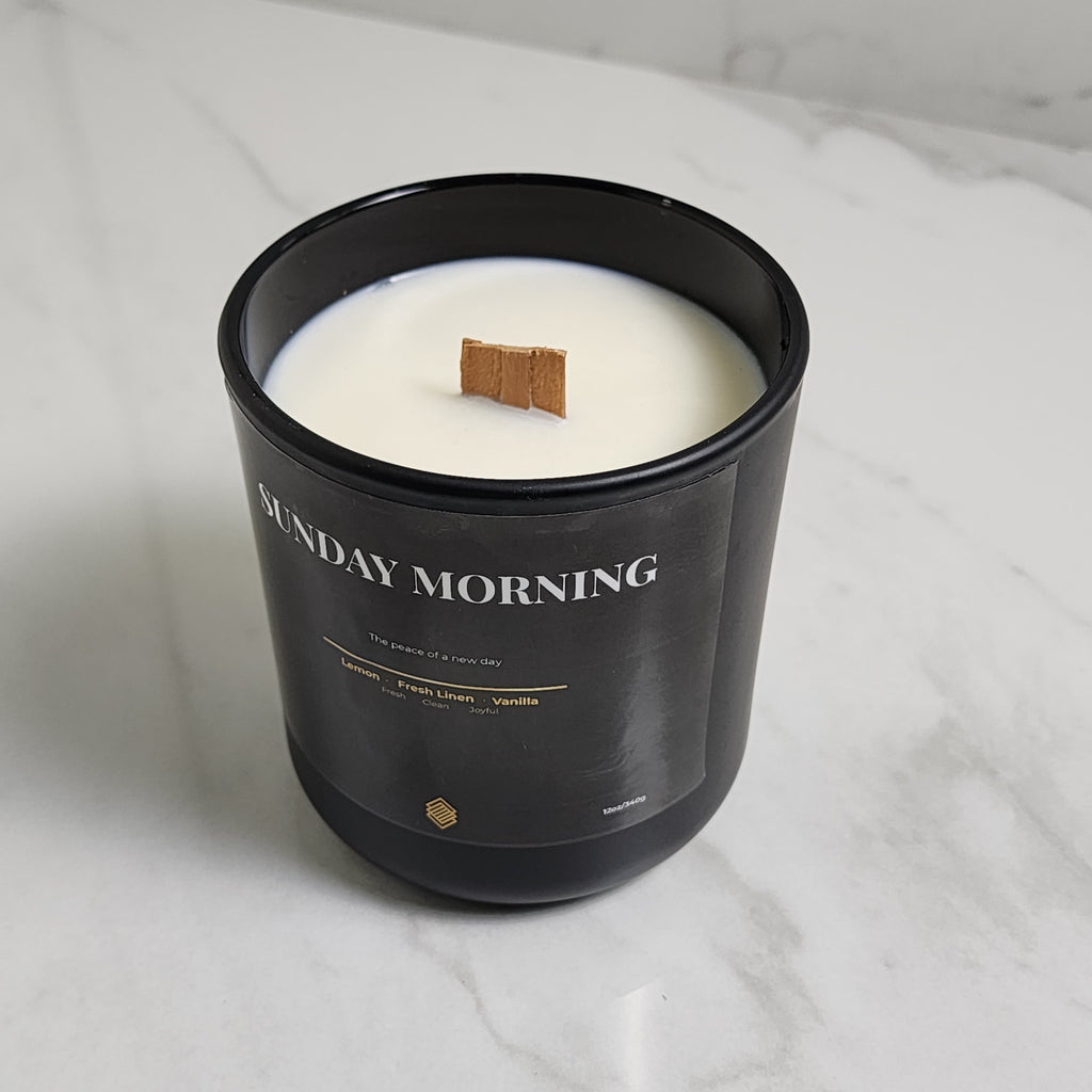 Sunday Morning 13oz Soy Candle with wood wick