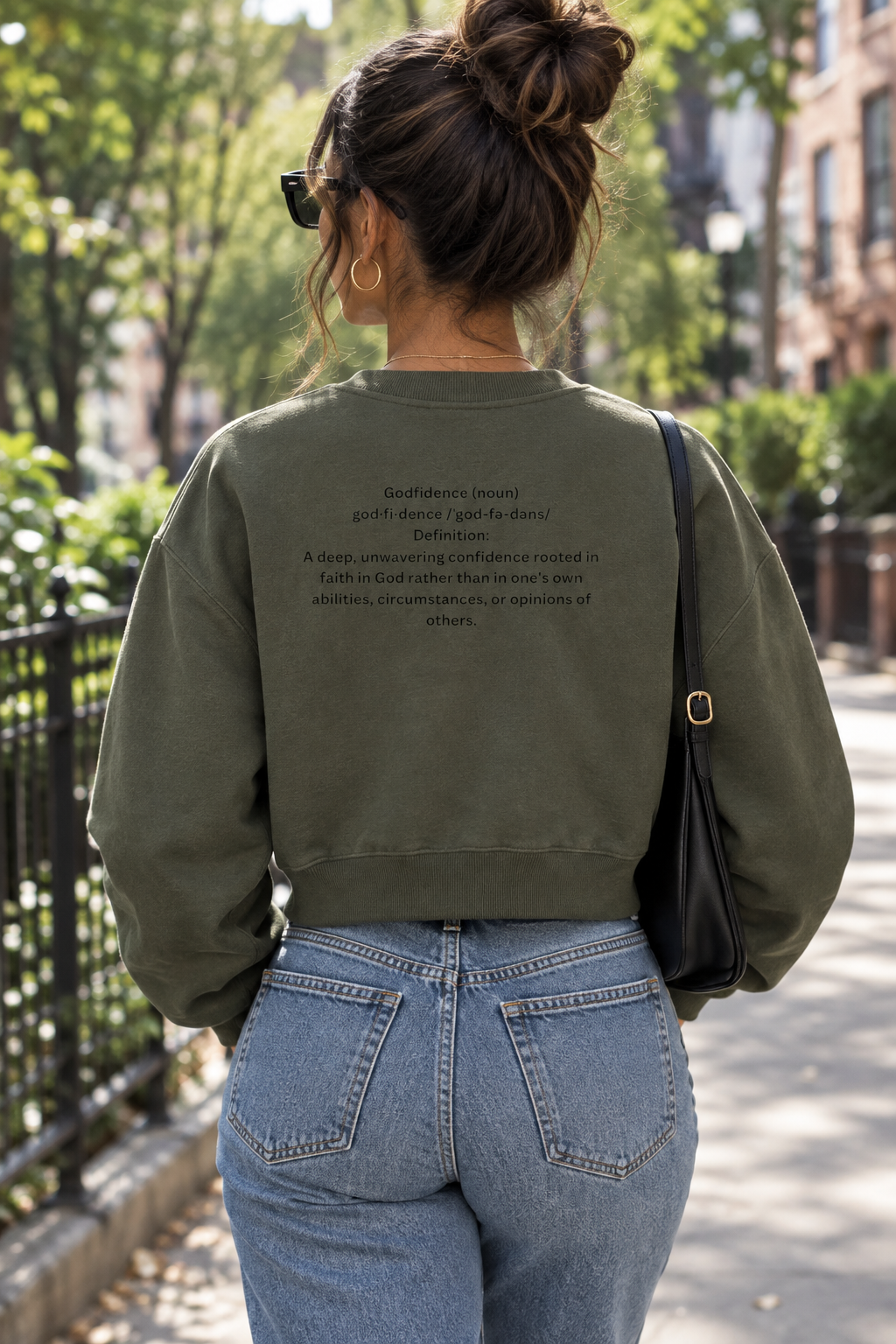 Women’s Crop V-Neck Sweatshirt