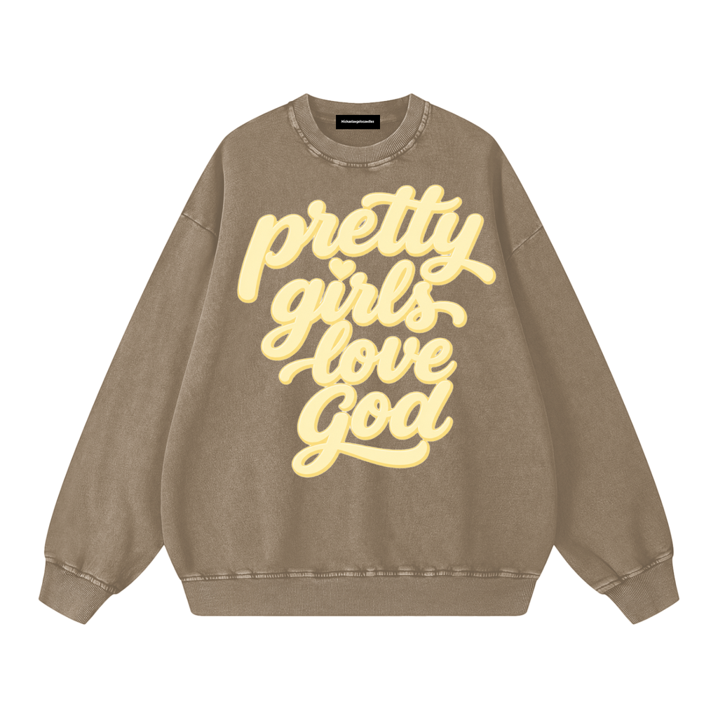 Snow Washed Oversized Sweatshirt