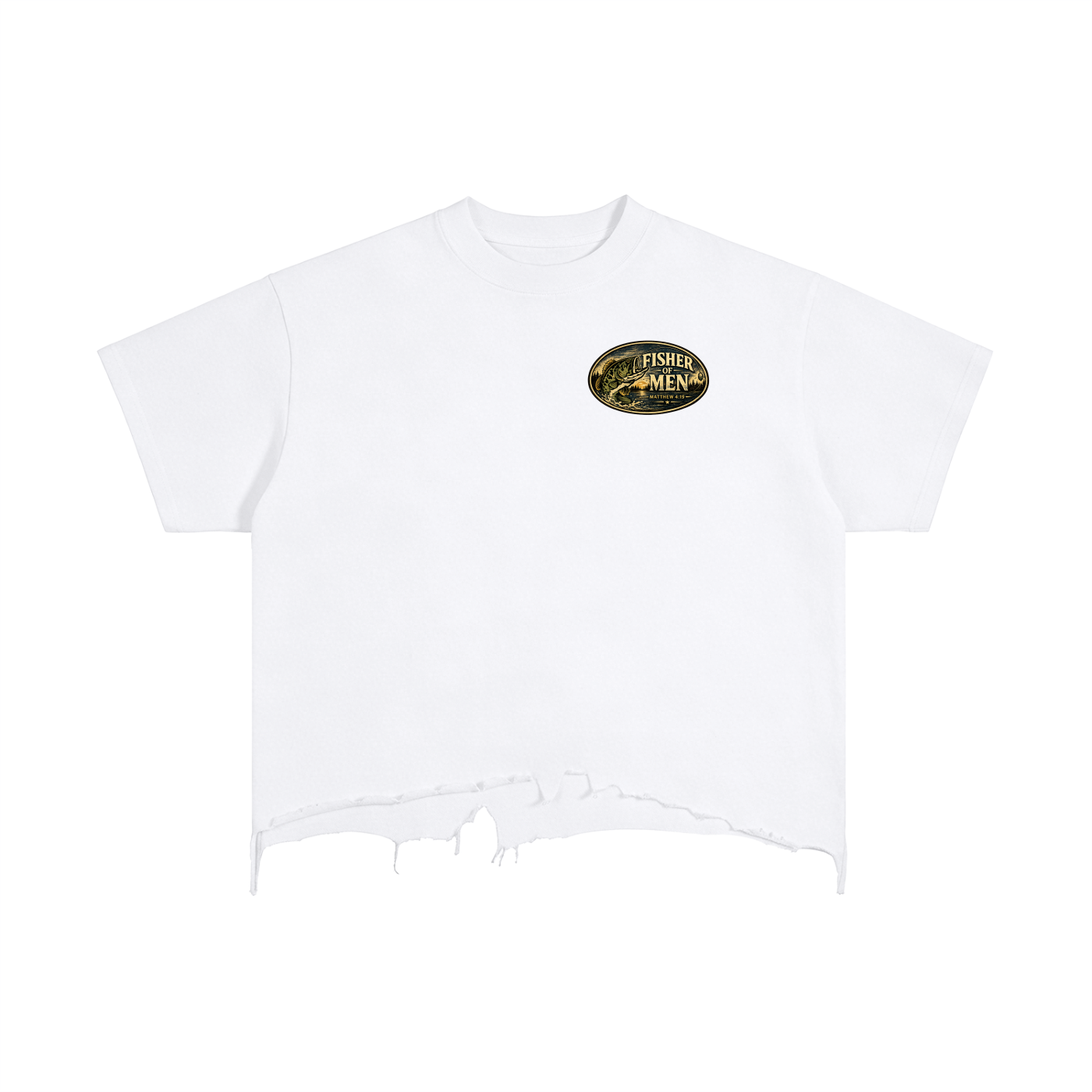Fisher Of Men Vintage Wash Boxy Distressed Hem T-Shirt