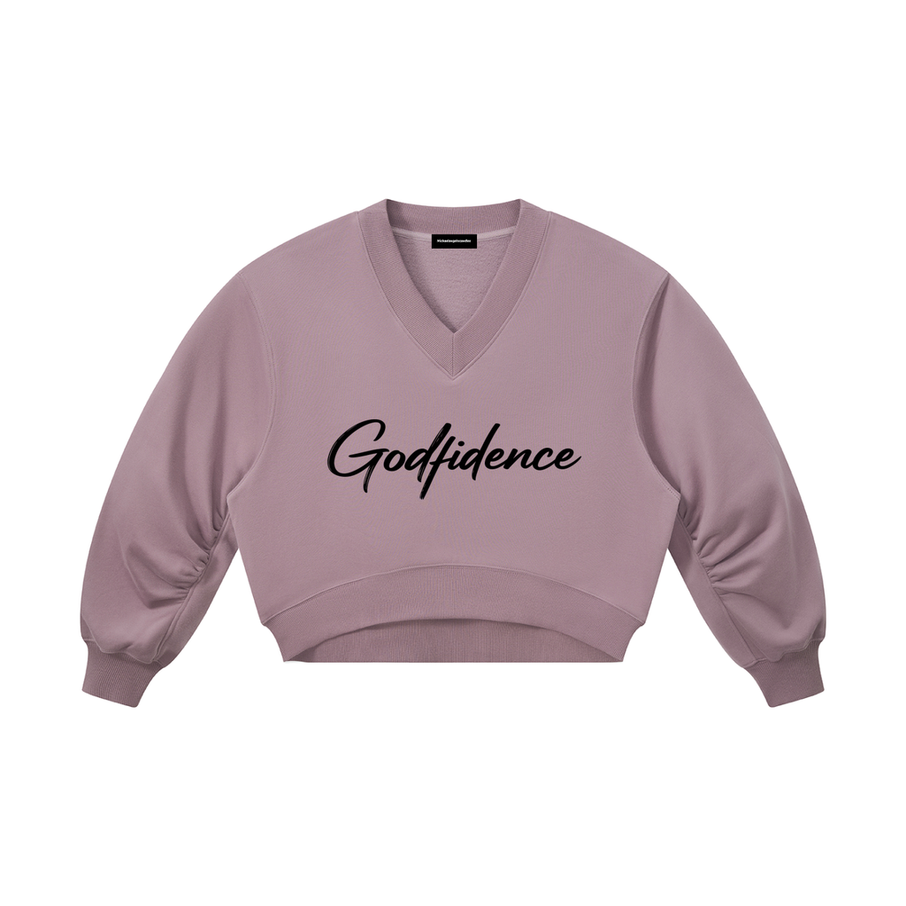 Women’s Crop V-Neck Sweatshirt