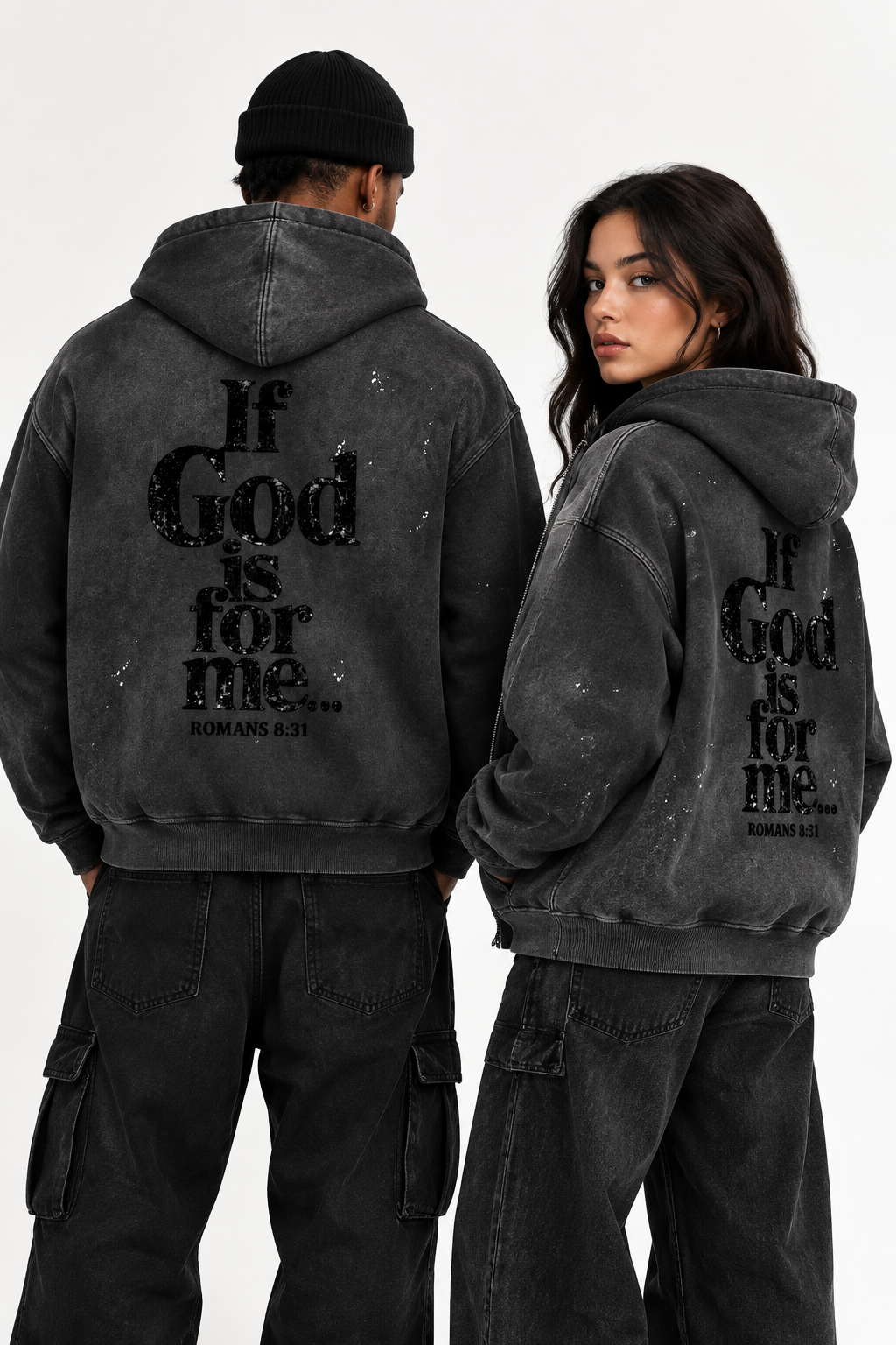 Vintage Washed Frayed Fleece Hoodie