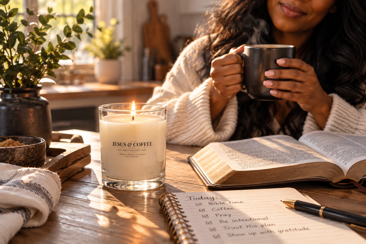 Jesus & Coffee - Soy Wax Candle 10oz with Lid