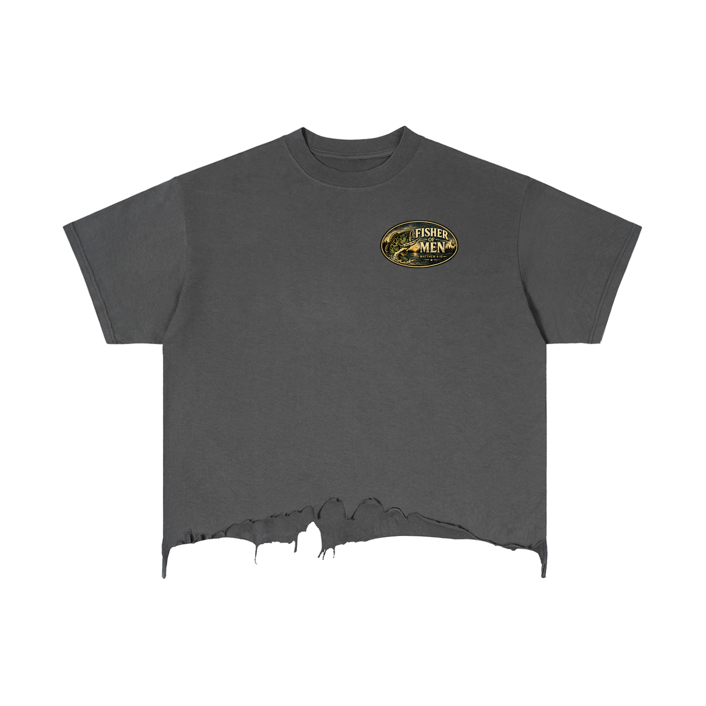 Fisher Of Men Vintage Wash Boxy Distressed Hem T-Shirt