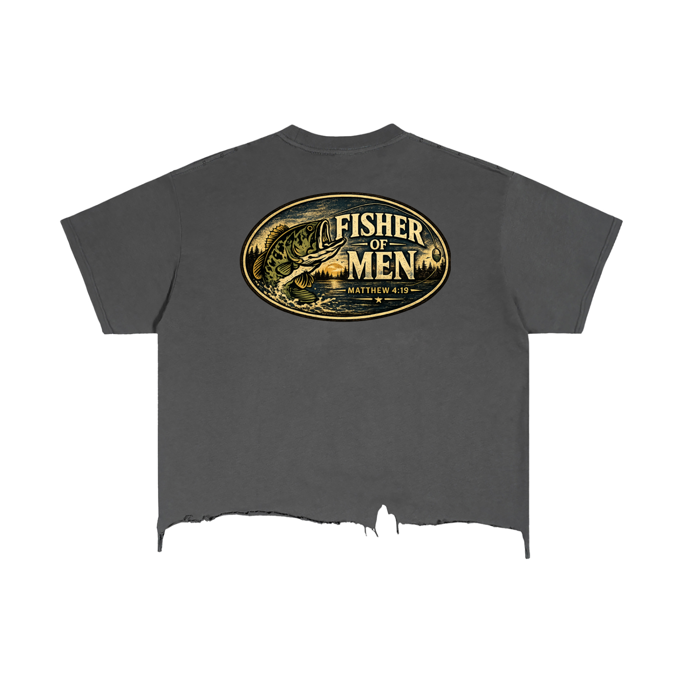 Fisher Of Men Vintage Wash Boxy Distressed Hem T-Shirt