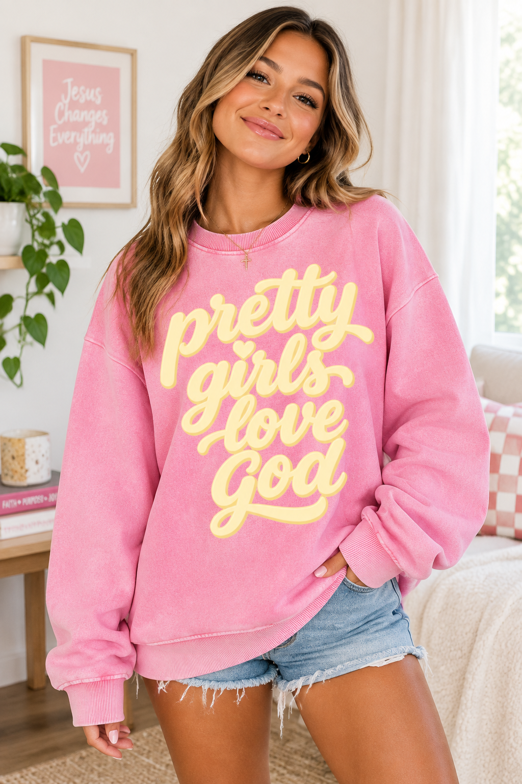 Snow Washed Oversized Sweatshirt