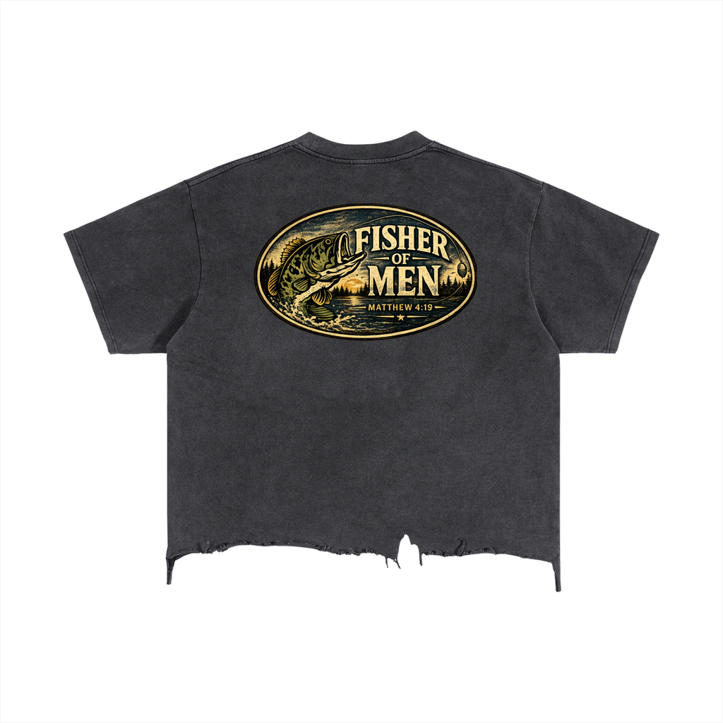 Fisher Of Men Vintage Wash Boxy Distressed Hem T-Shirt