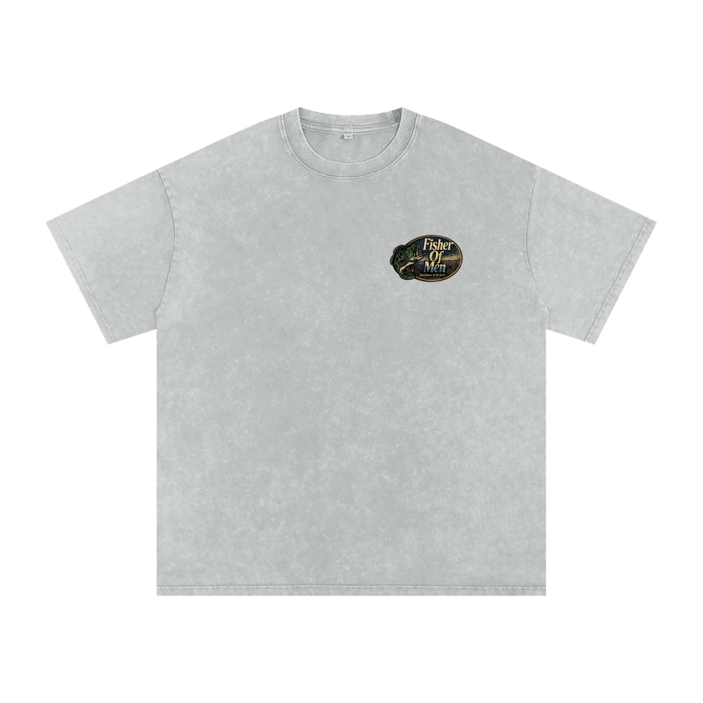 Snow Washed Oversized Cotton T-Shirt