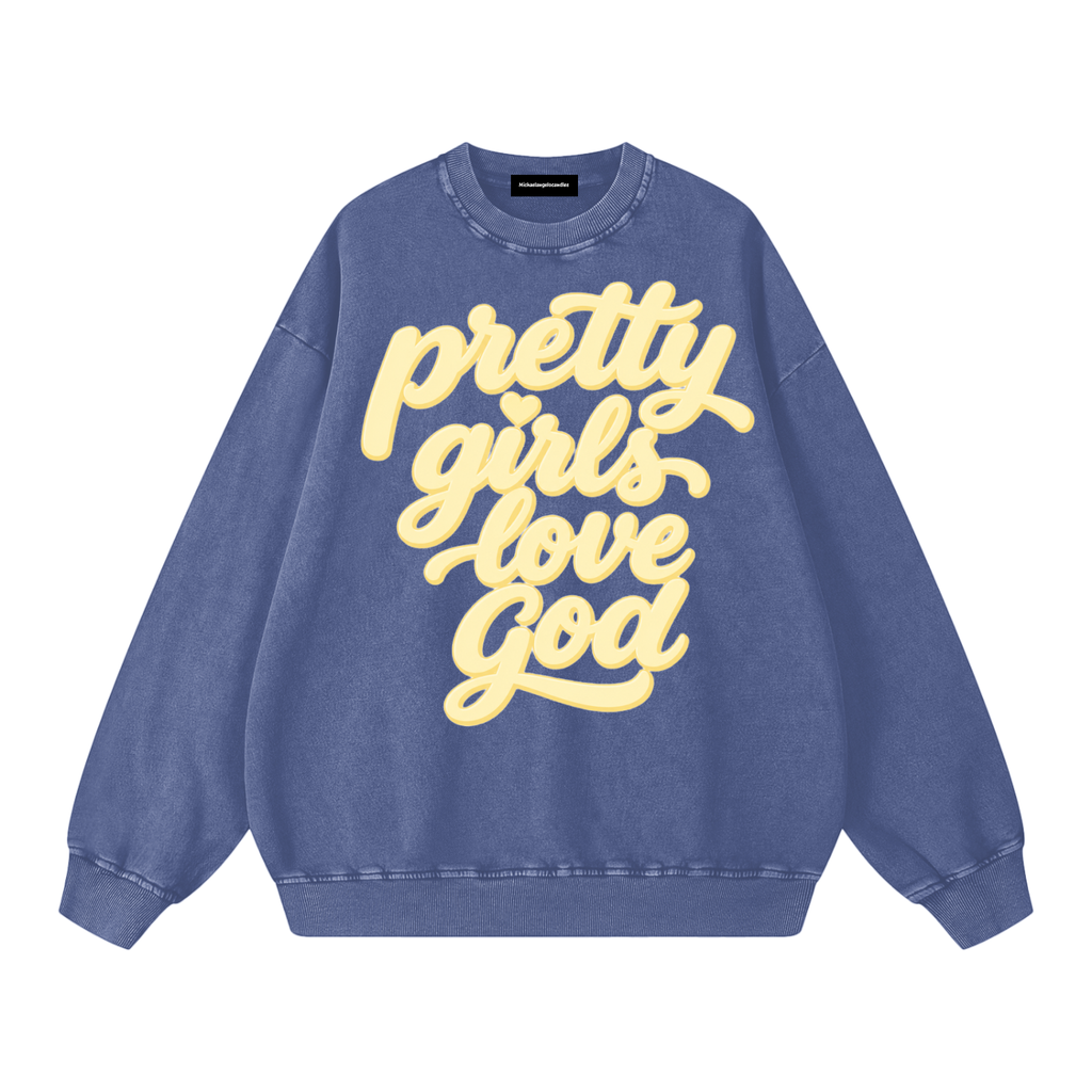 Snow Washed Oversized Sweatshirt