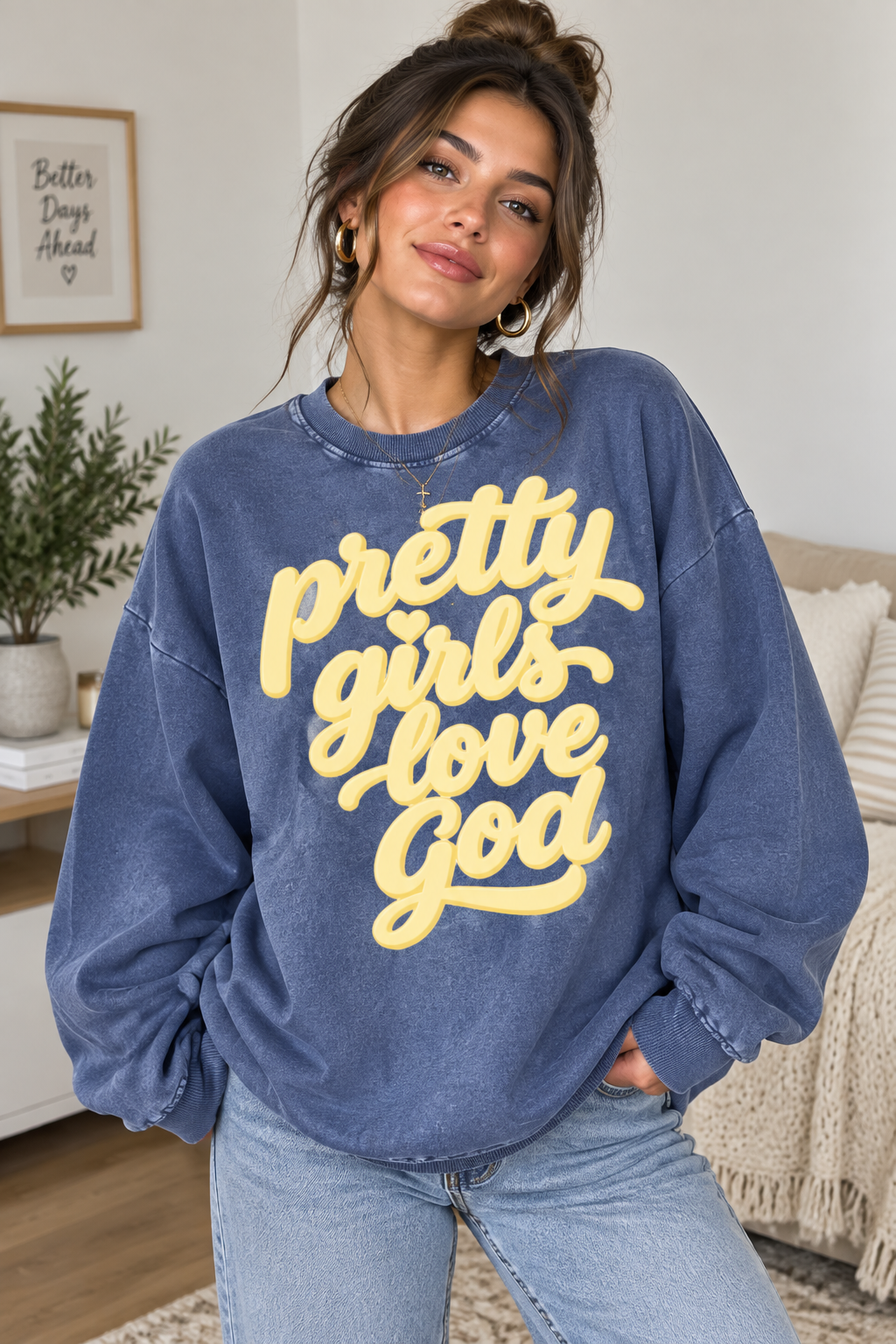 Snow Washed Oversized Sweatshirt