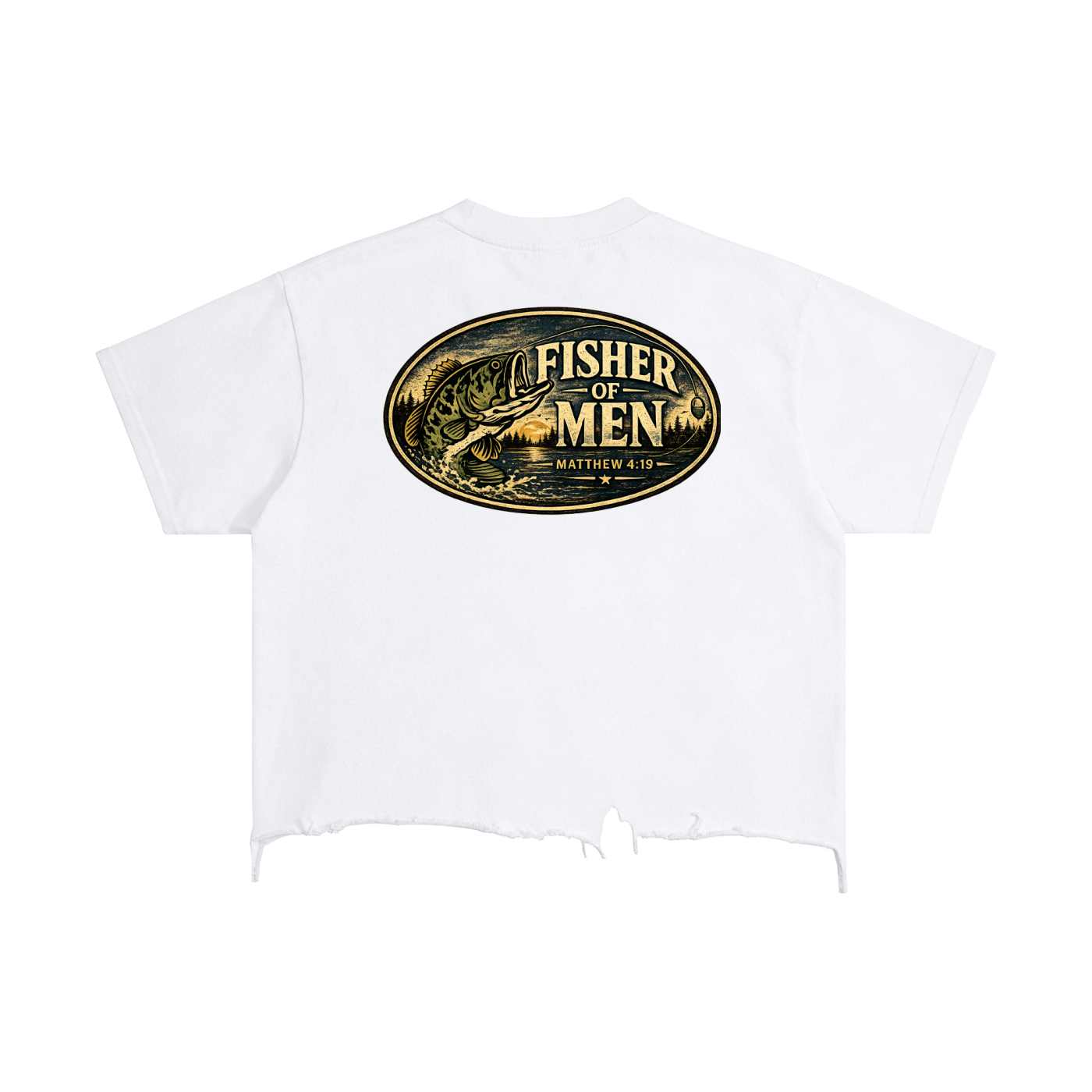 Fisher Of Men Vintage Wash Boxy Distressed Hem T-Shirt