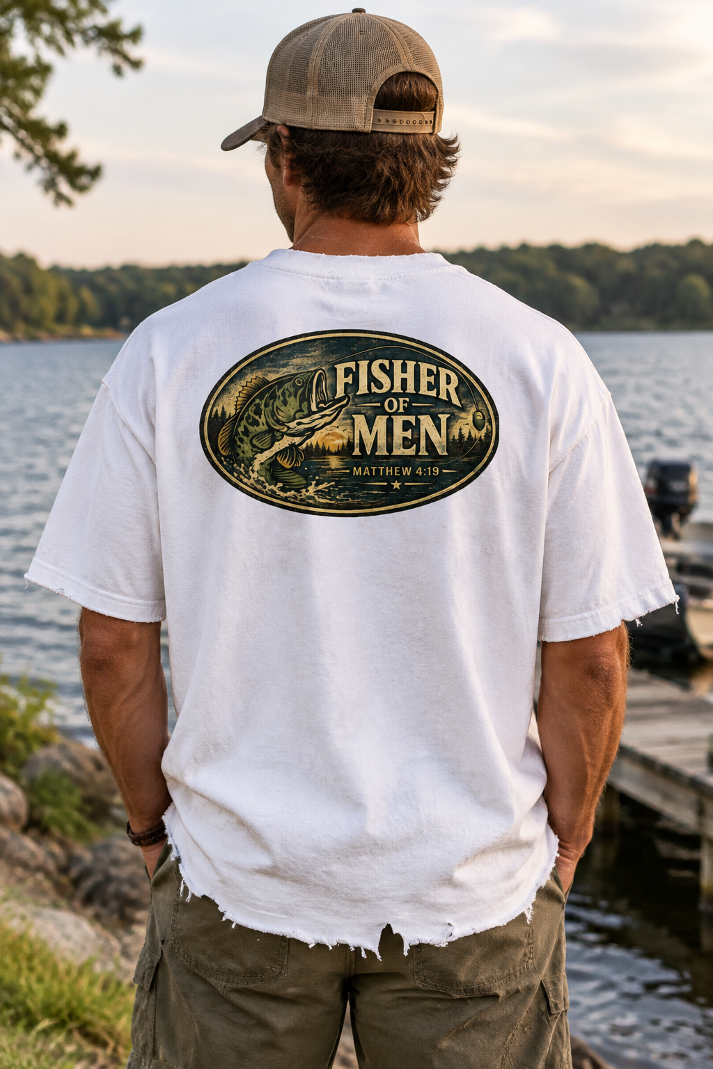 Special order:  Fisher Of Men Vintage Wash Boxy Distressed Hem T-Shirt