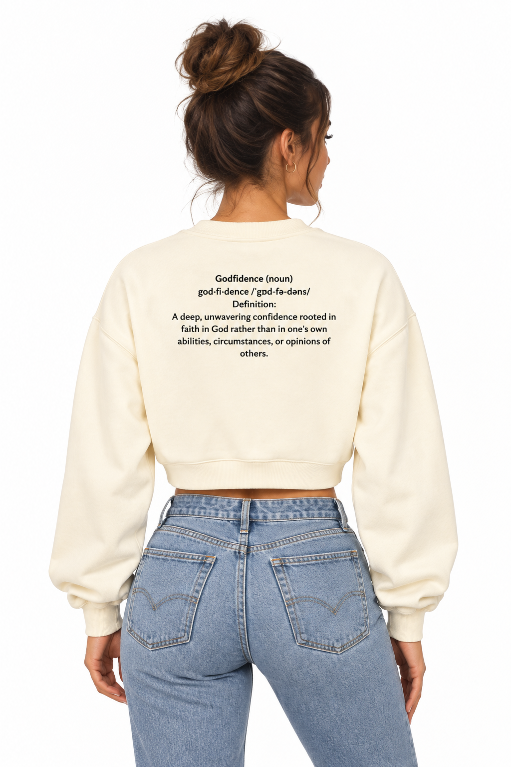 Women’s Crop V-Neck Sweatshirt