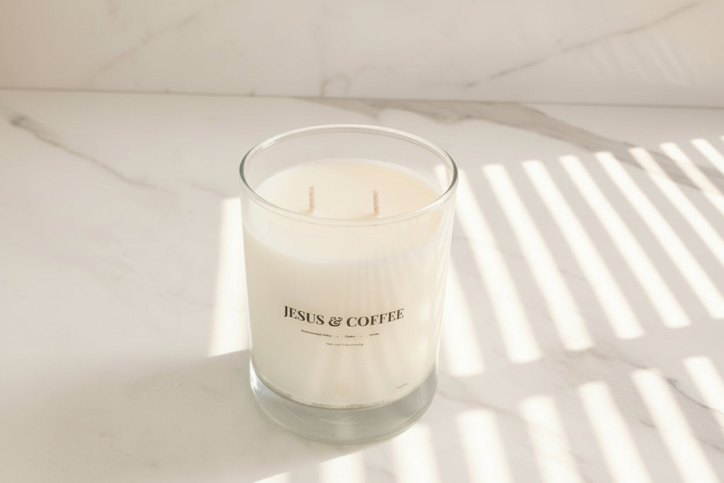 Jesus & Coffee - Soy Wax Candle 11oz with Lid