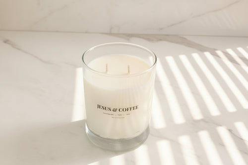 Jesus & Coffee - Soy Wax Candle 11oz with Lid