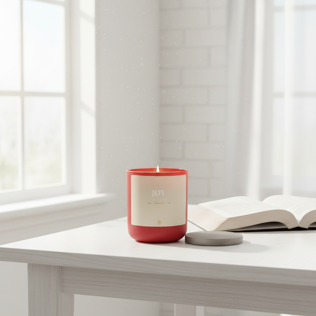 Joy -  12oz Soy Wax Candle with Wood Wick