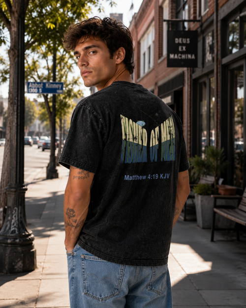 Fisher Of Men Snow Washed Oversized Cotton T-Shirt