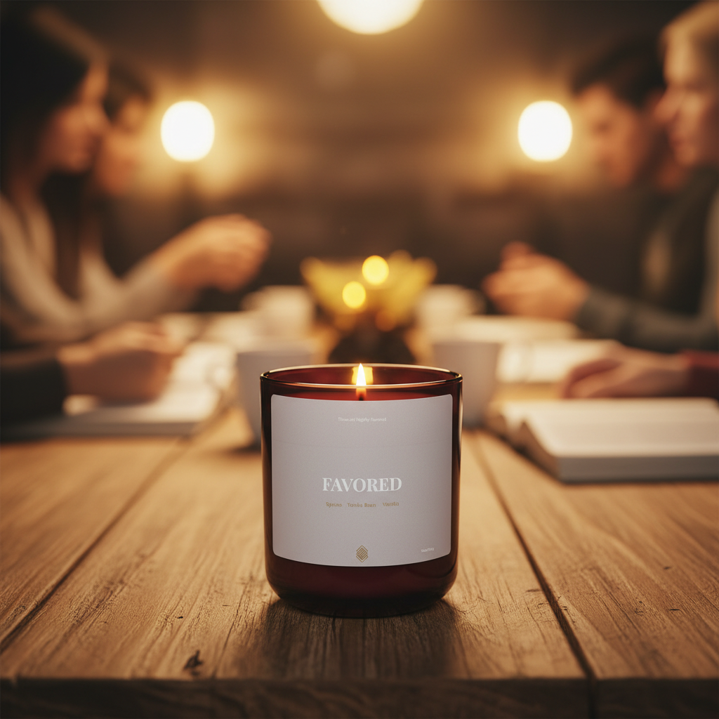 Favored - 12oz Soy Wax Candle with Wood Wick