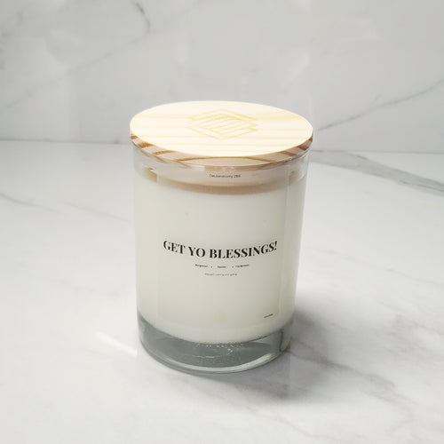 Get Yo Blessings! - Soy Wax Candle 11oz with Lid