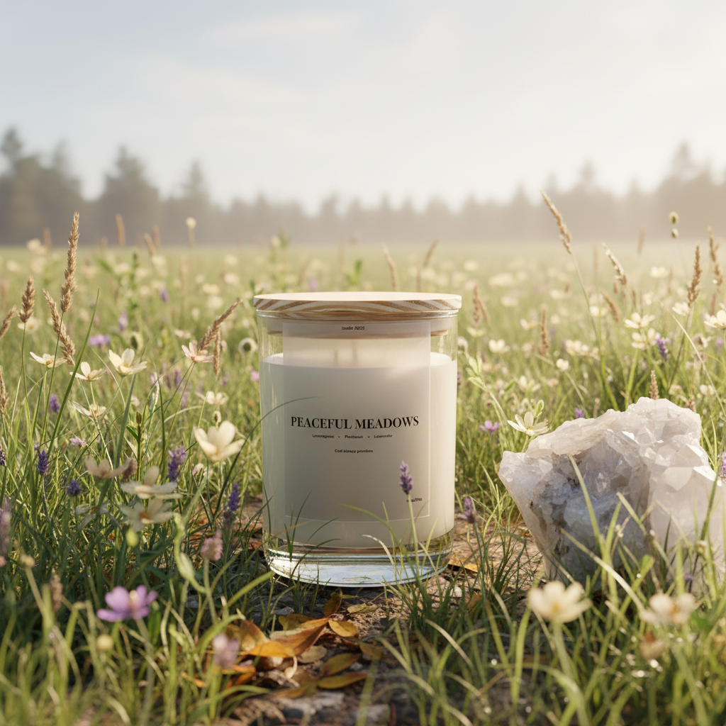 Peaceful Meadows - Soy Wax Candle With Lid 11oz