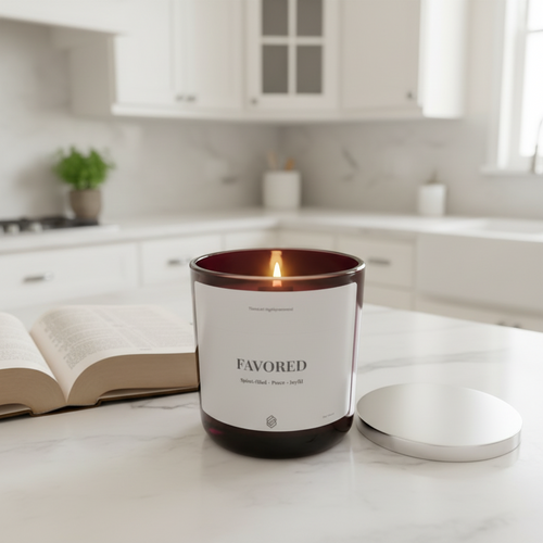 Favored - 12oz Soy Wax Candle with Wood Wick