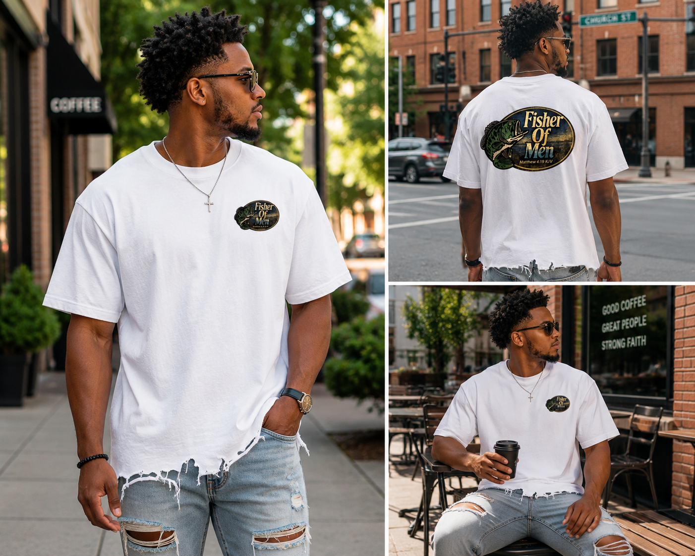 Fisher Of Men- White T Shirt