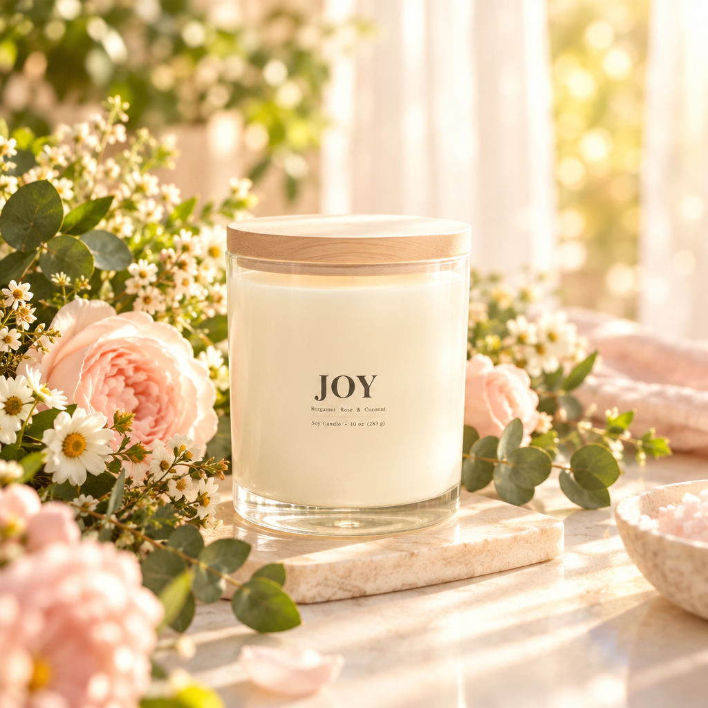 Joy - Soy Wax Candle 10oz with Lid