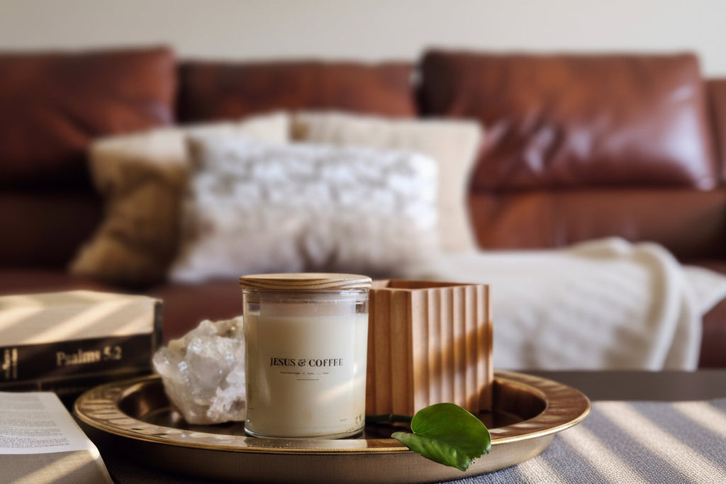 Jesus & Coffee - Soy Wax Candle 11oz with Lid