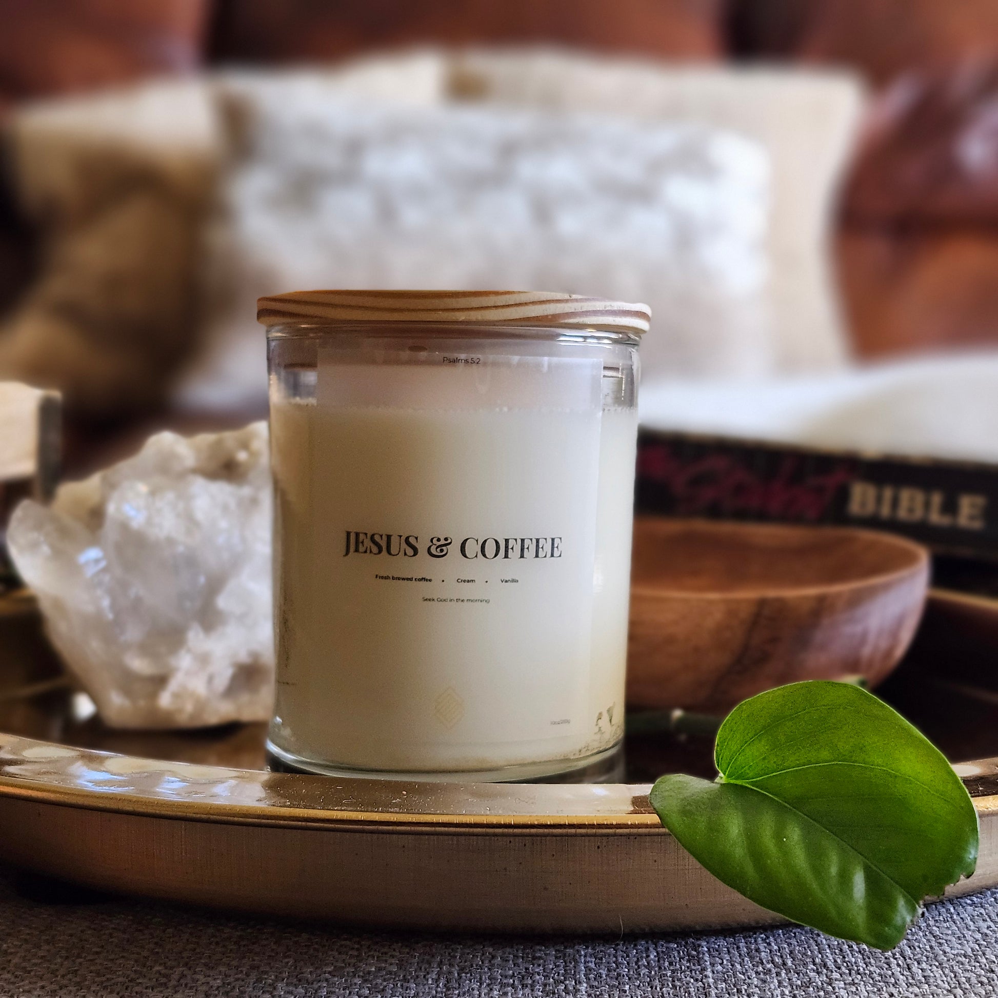 Jesus & Coffee - Soy Wax Candle 11oz with Lid