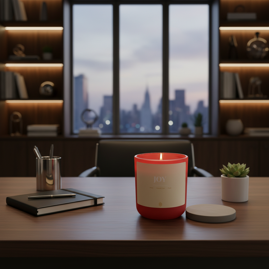 Joy -  12oz Soy Wax Candle with Wood Wick