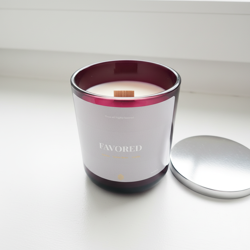 Favored - 12oz Soy Wax Candle with Wood Wick