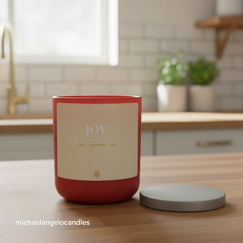 Joy -  12oz Soy Wax Candle with Wood Wick