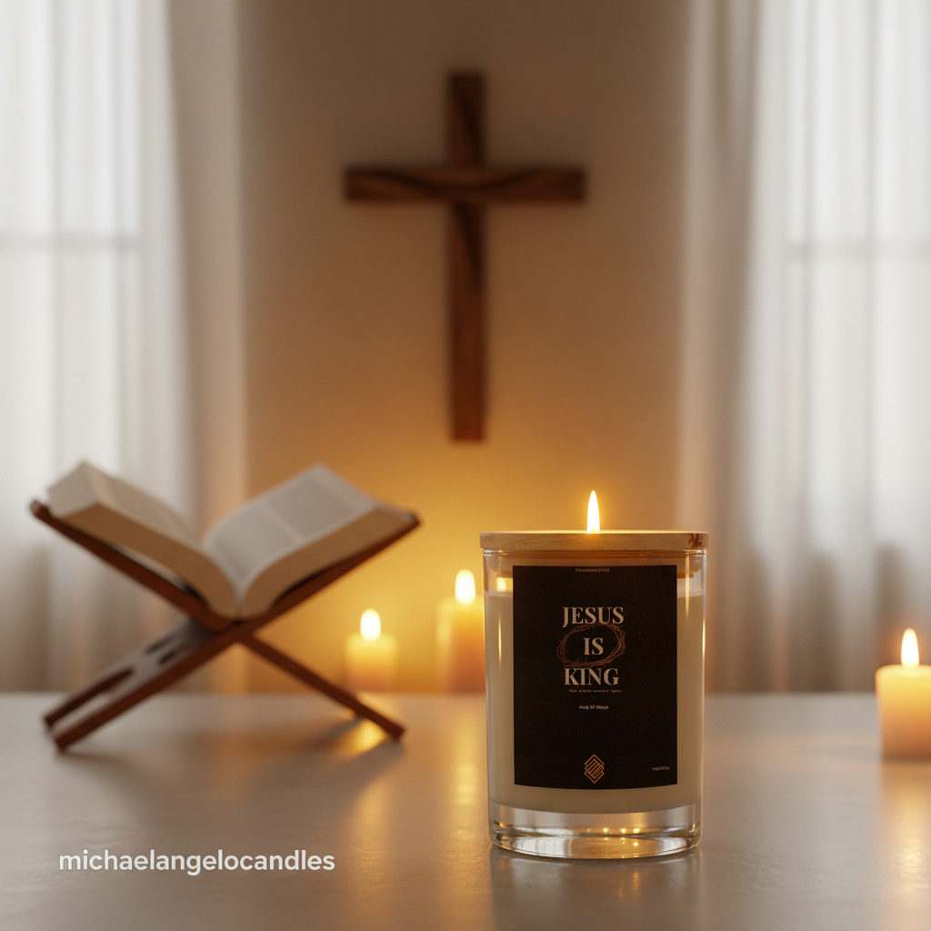 Jesus is king - Soy Wax Candle 11oz with Lid