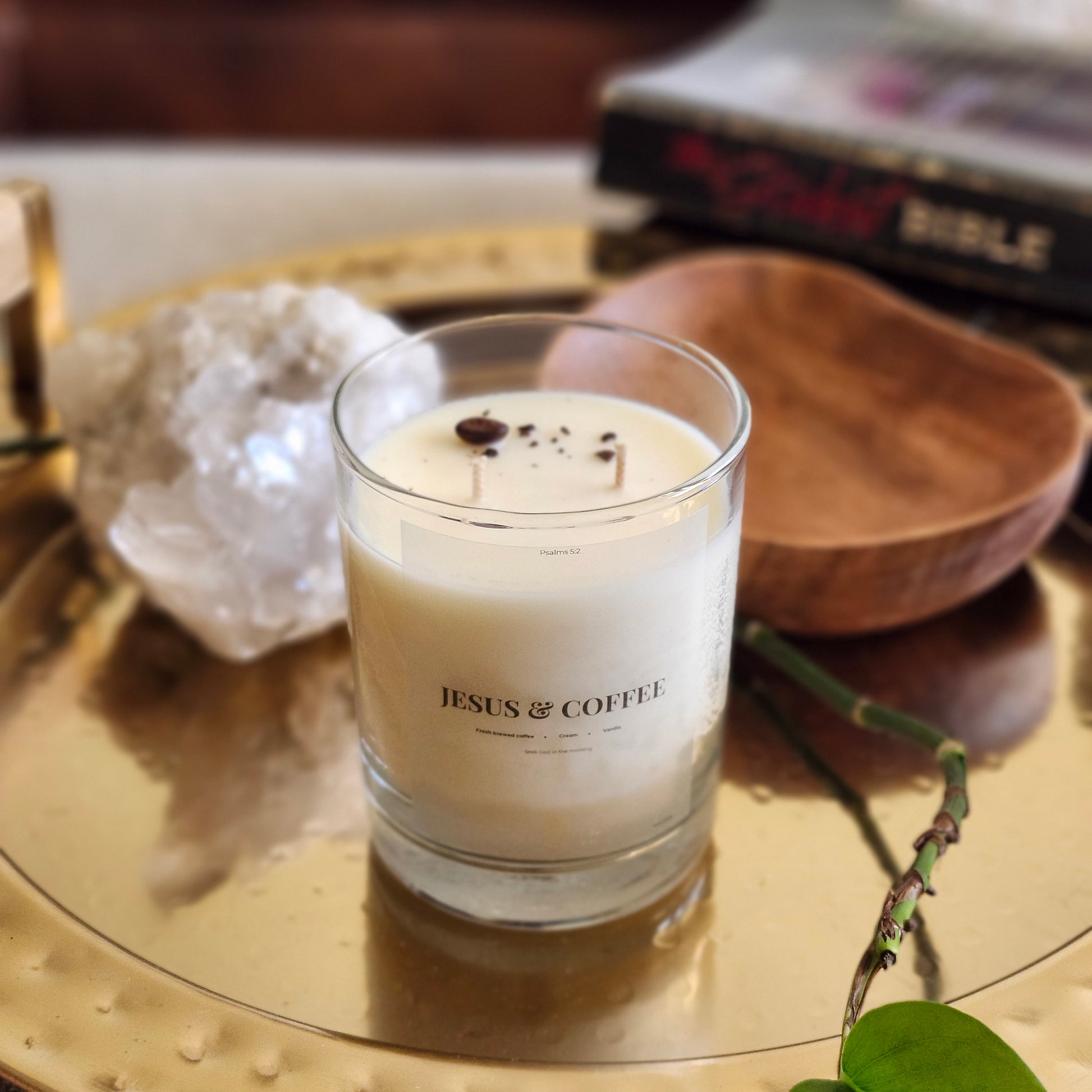 Jesus & Coffee - Soy Wax Candle 11oz with Lid