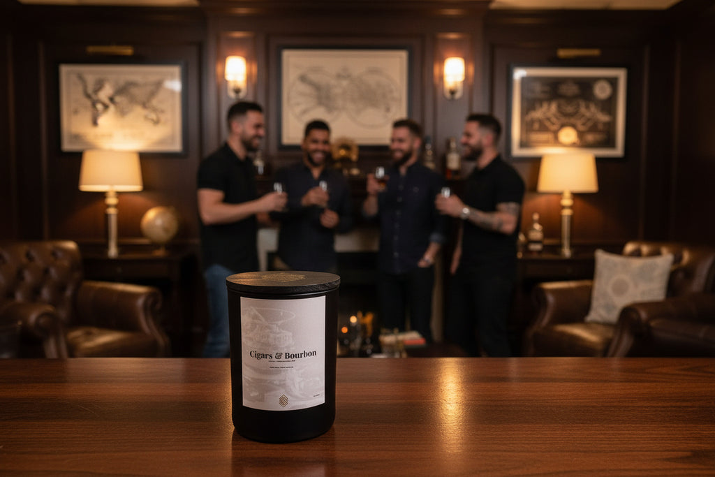 Cigars & Bourbon - Soy Wax Candle 11oz with Lid