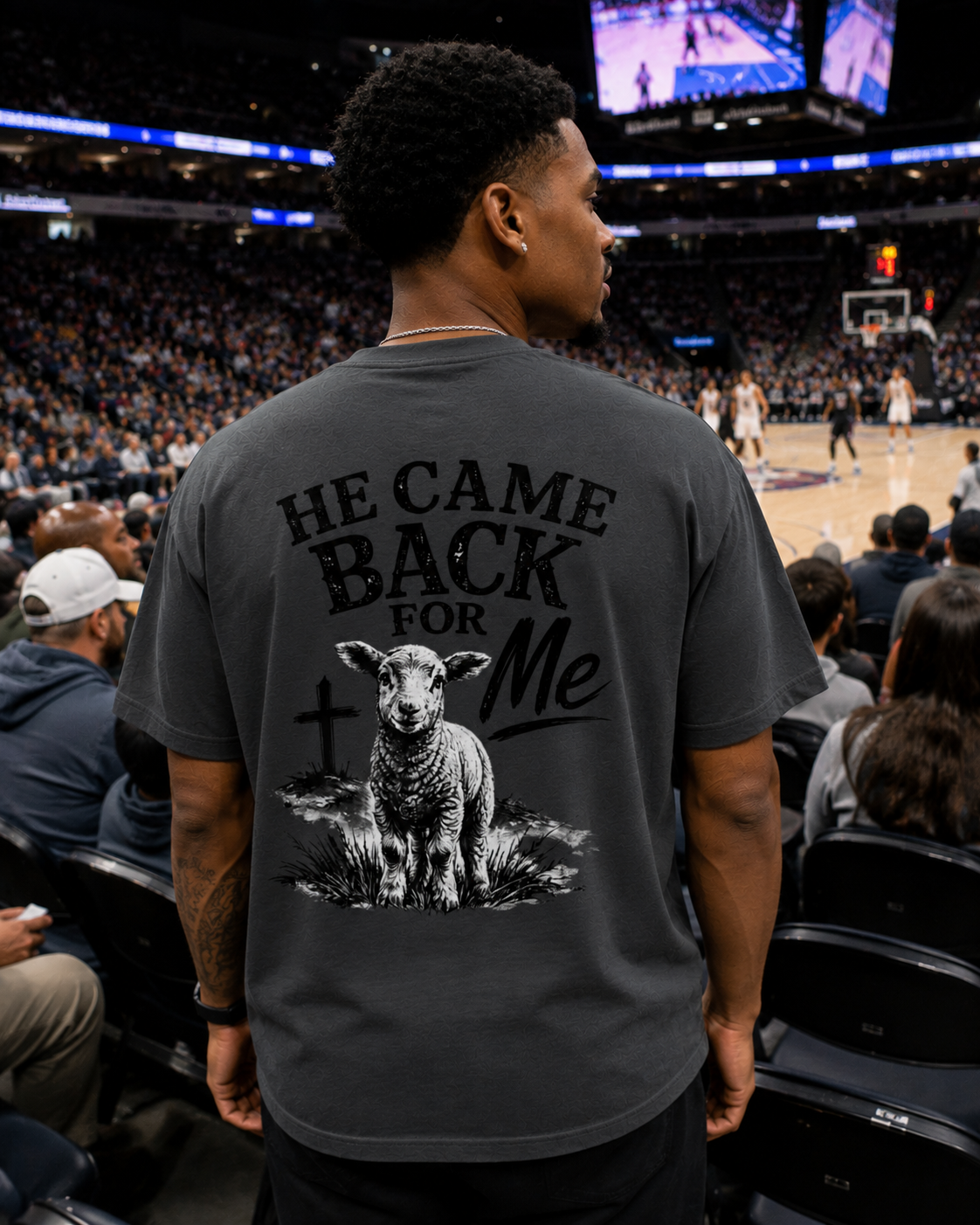 He Came Back For Me Black Tee
