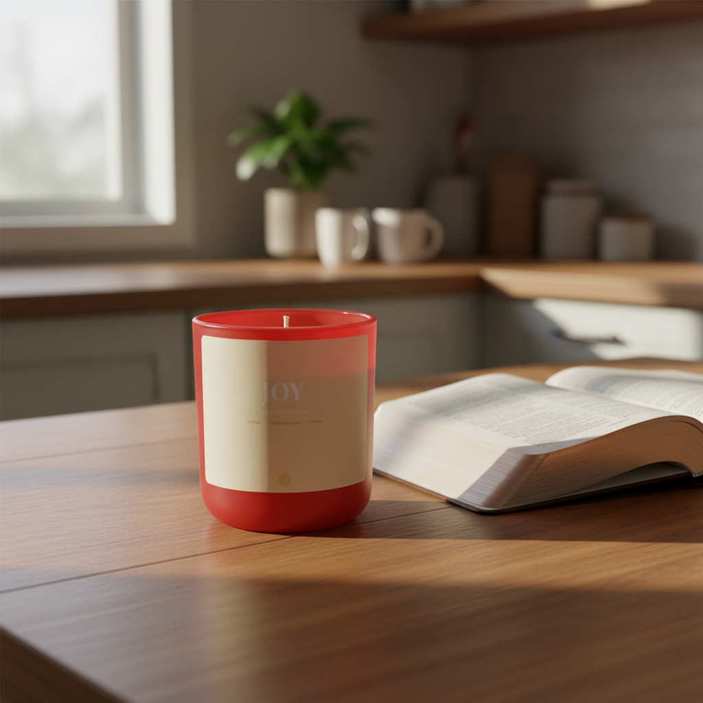 Joy -  12oz Soy Wax Candle with Wood Wick