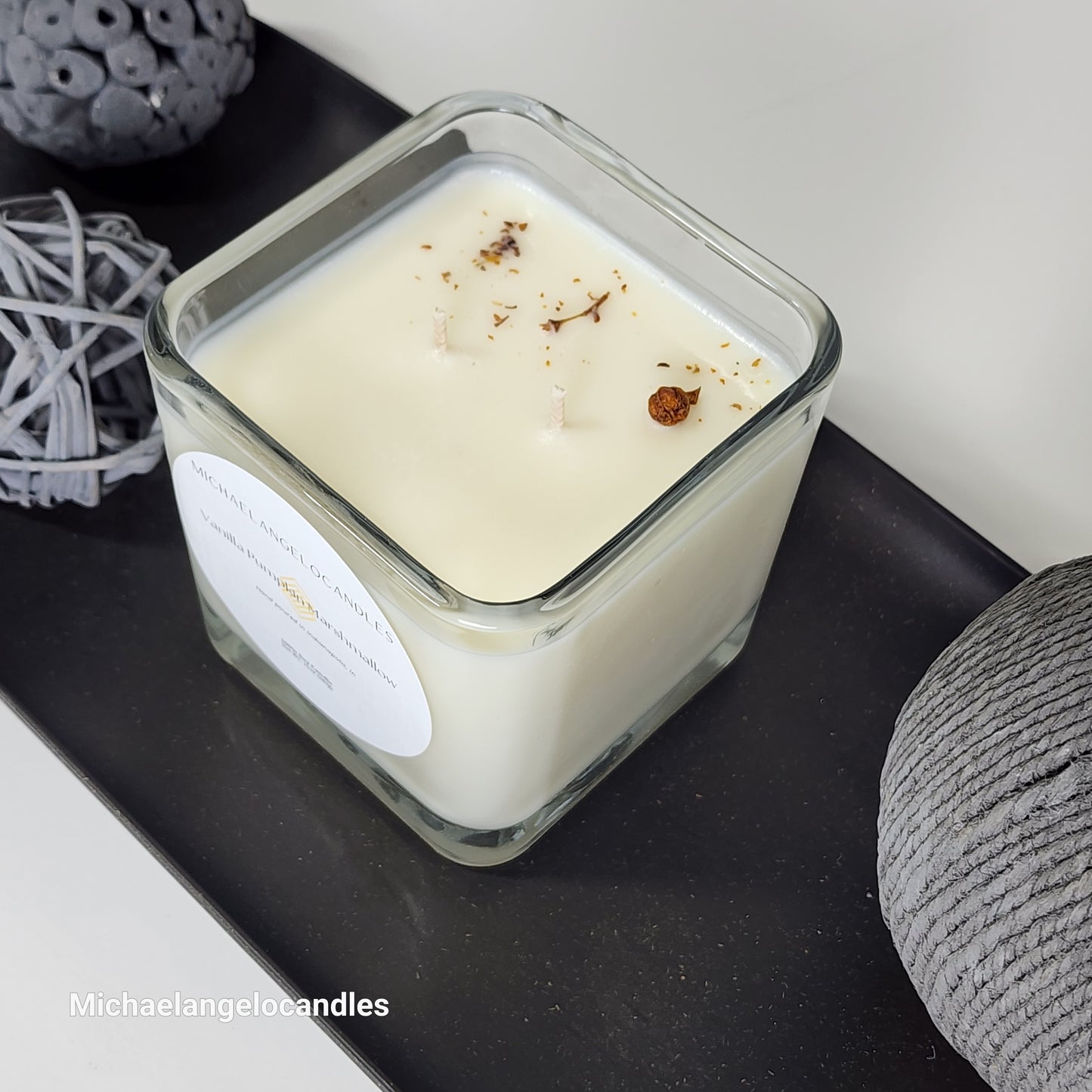 Vanilla pumpkin Marshmallow - Soy Wax Candle 11oz